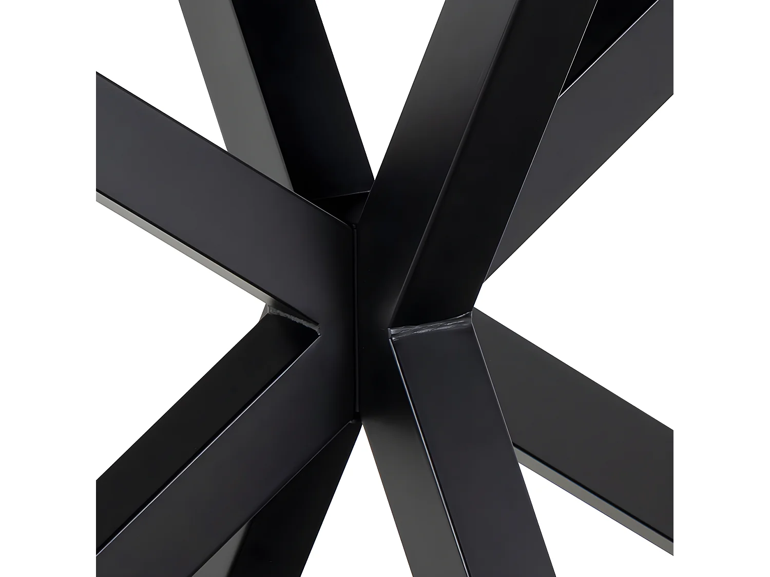 Eurame - Table à manger 6 personnes en céramique et métal - Gris