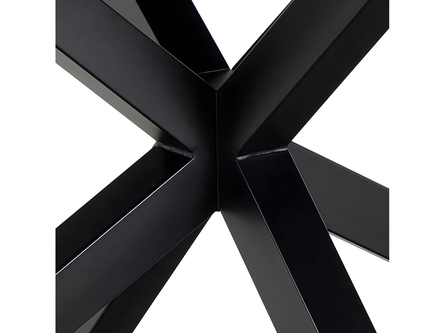 Eurame - Table à manger extensible 6 à 8 places en céramique et métal 168-210x90cm - Gris