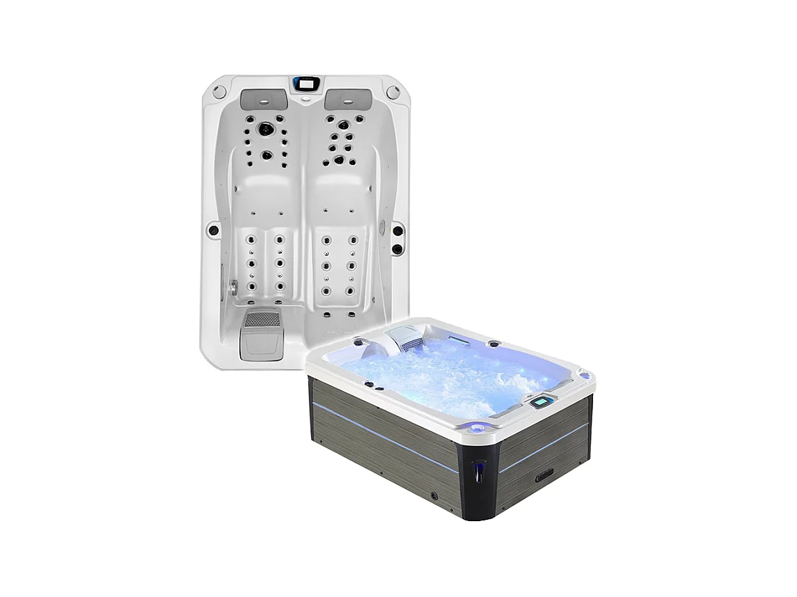 Spa 2 places allongées Archipel® GT2 PRO MAX BLANC NACRÉ - Spa Thérapeutique Balboa 210x148