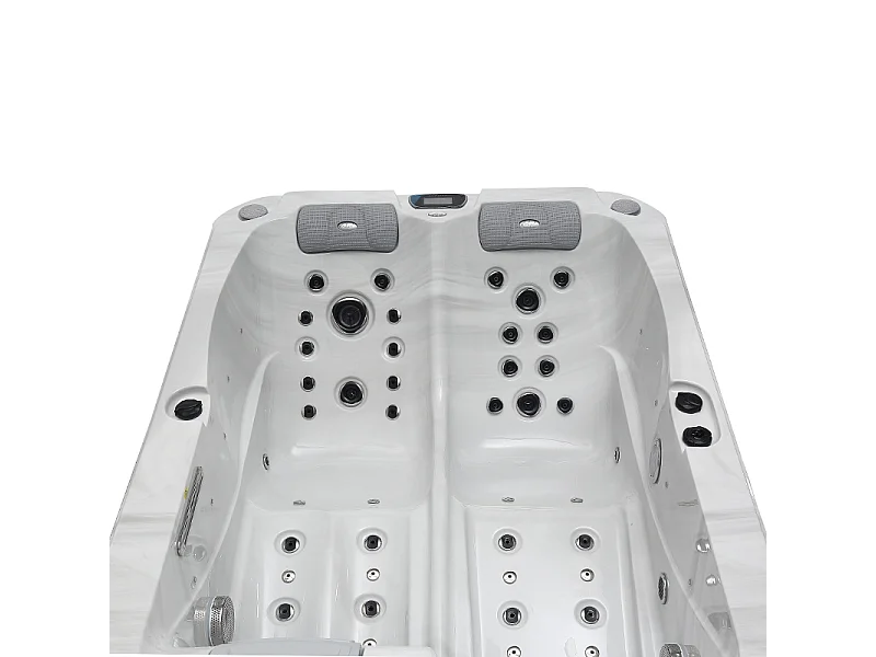 Spa 2 places allongées Archipel® GT2 PRO MAX BLANC MARBRE LED - Spa Thérapeutique Balboa 210x148