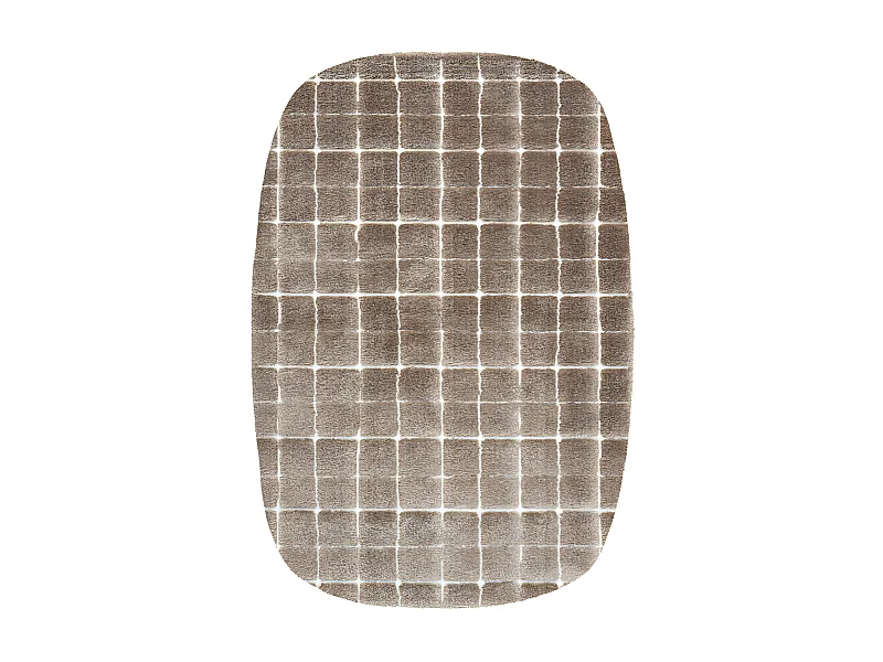 Byron V - Tapis contemporain ovale -  Brun - 160x230cm