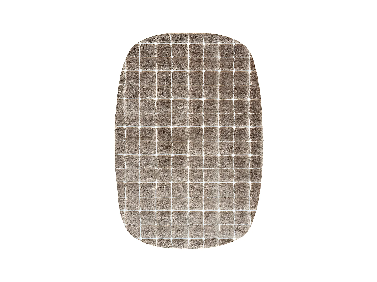 Byron V - Tapis contemporain ovale -  Brun - 160x230cm