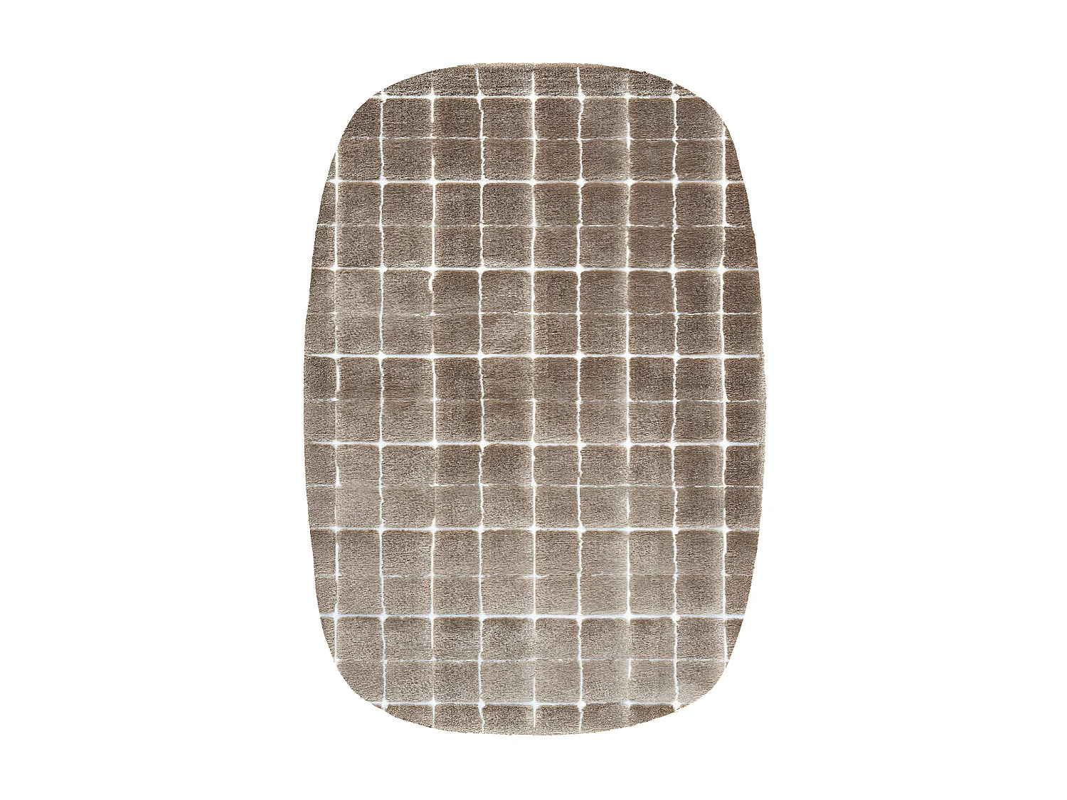 Byron V - Tapis contemporain ovale -  Brun - 160x230cm