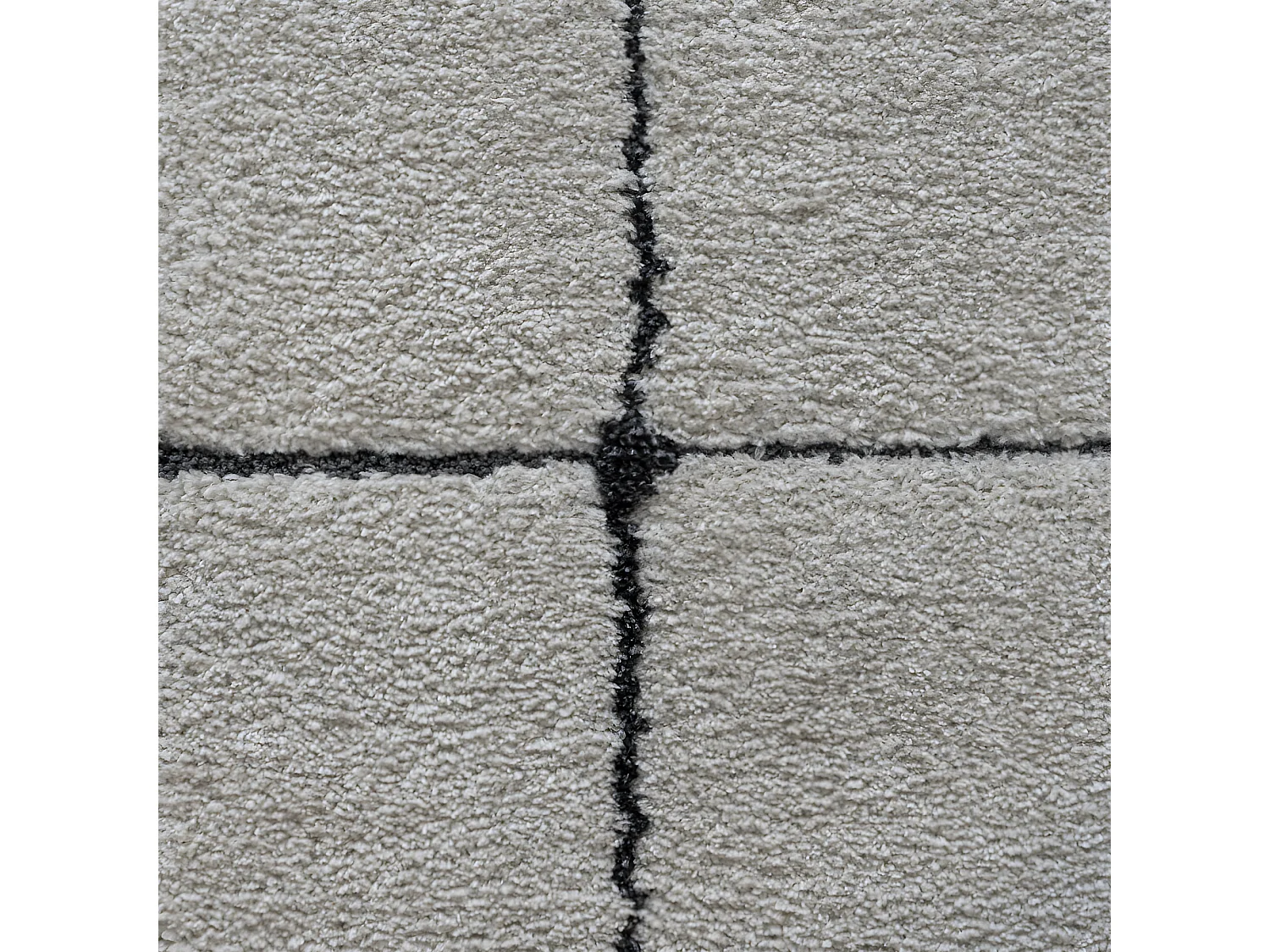 Byron VI - Tapis contemporain ovale -  Écru - 160x230cm