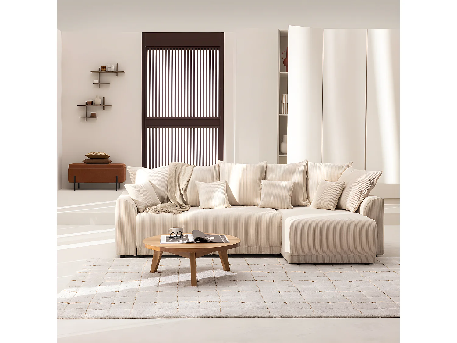 Byron III - Tapis contemporain -  Écru - 200x290cm