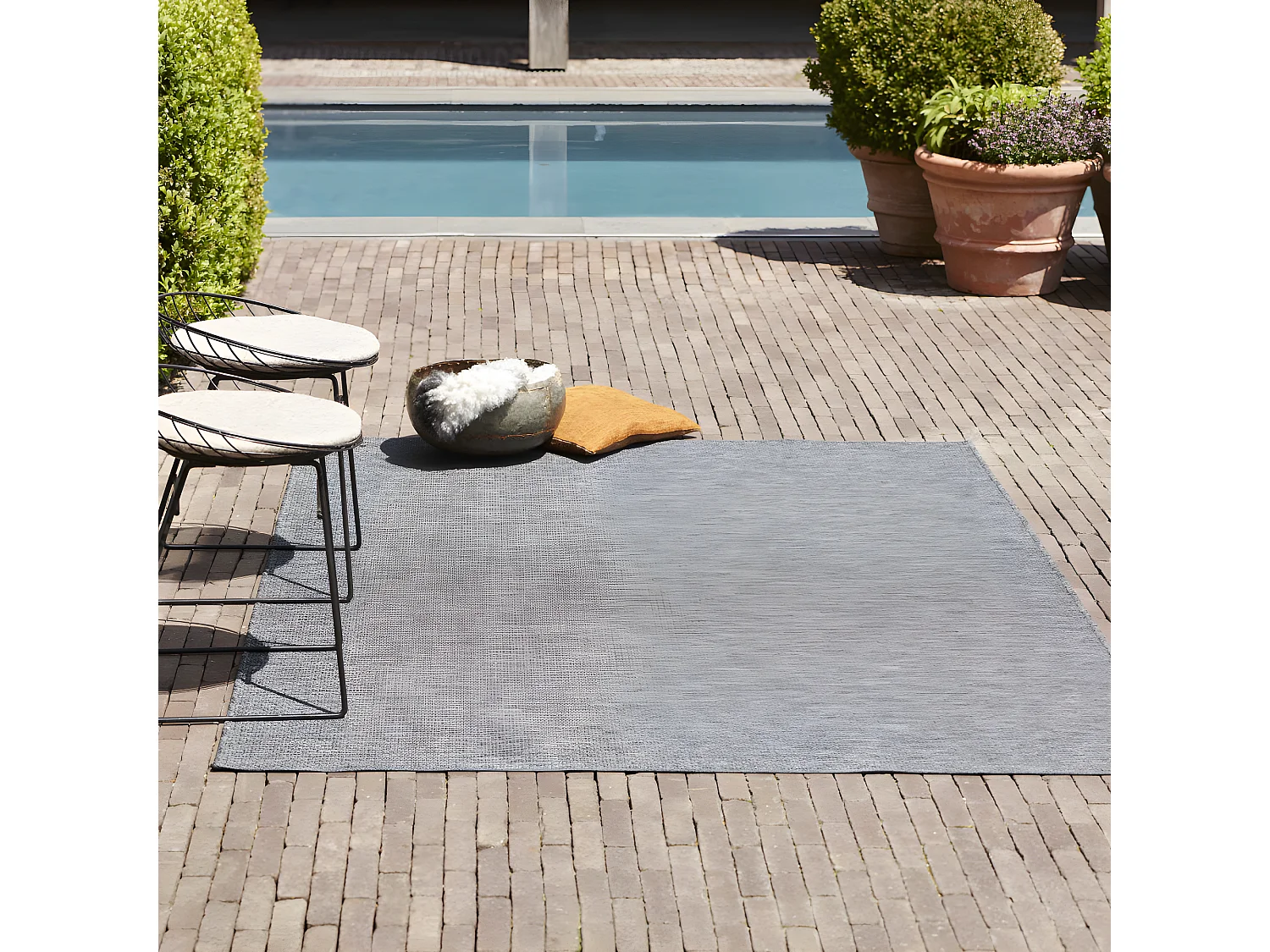 Nelson II - Tapis intérieur et extérieur -  Gris anthracite - 200x290cm