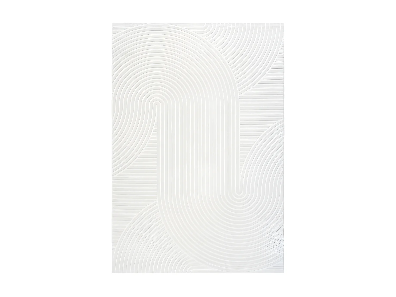 Hills - Tapis contemporain à motif géométrique -  Écru - 133x195cm