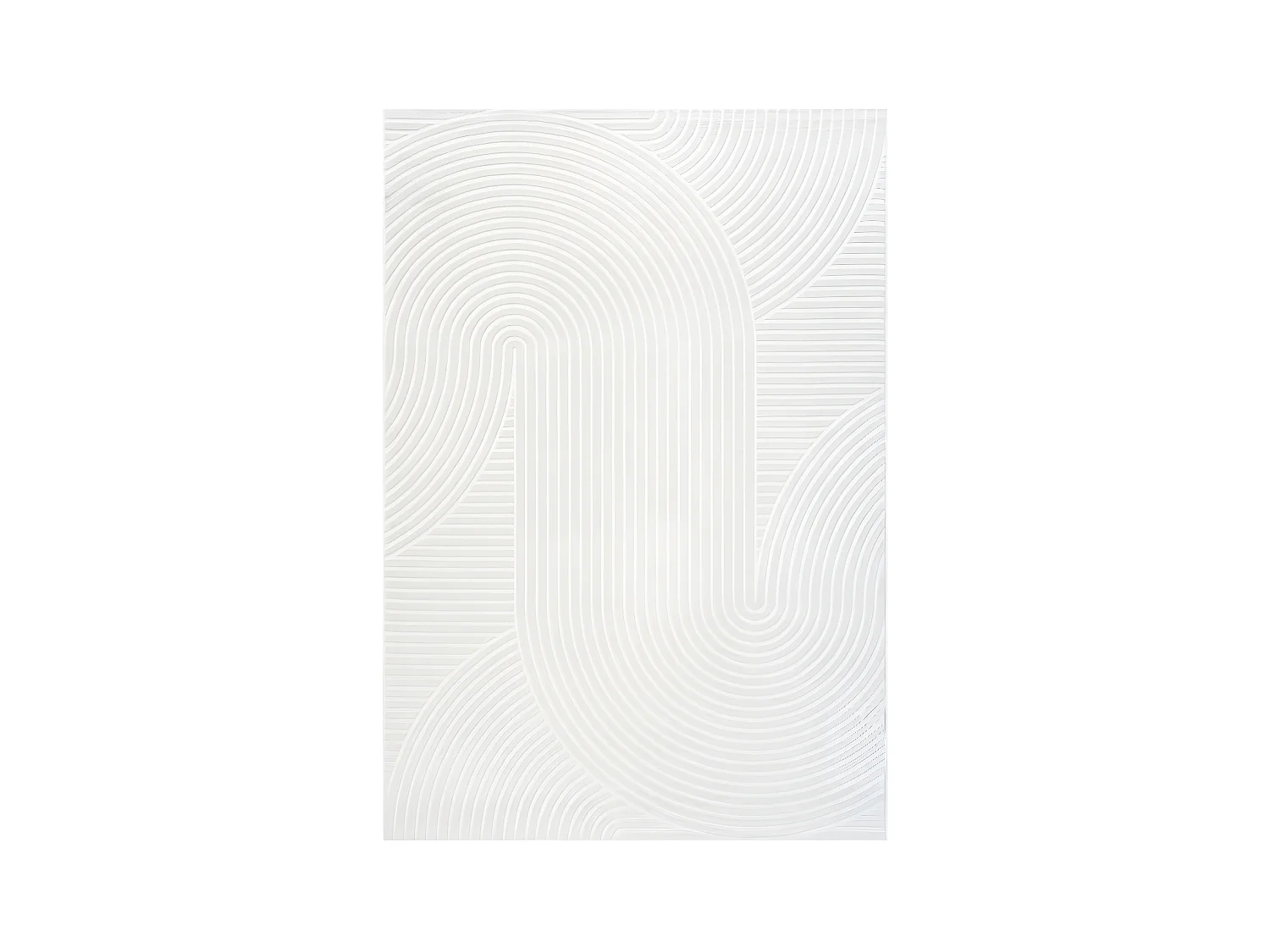 Hills - Tapis contemporain à motif géométrique -  Écru - 133x195cm