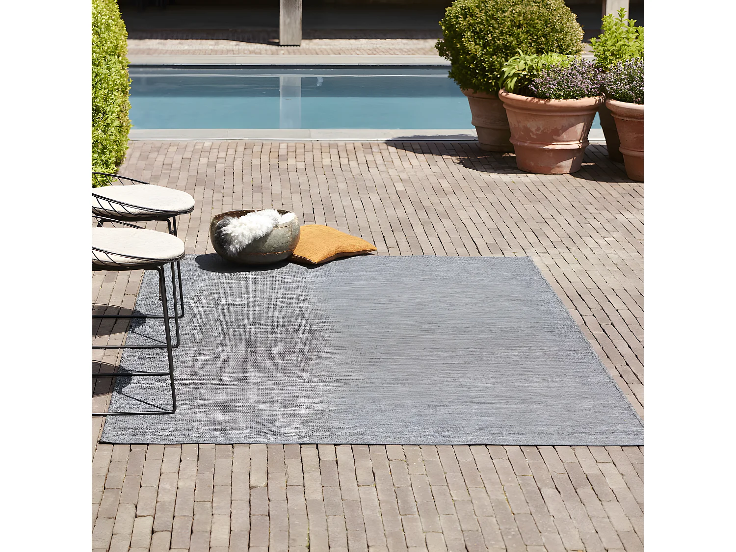 Nelson II - Tapis intérieur et extérieur -  Gris anthracite - 160x230cm