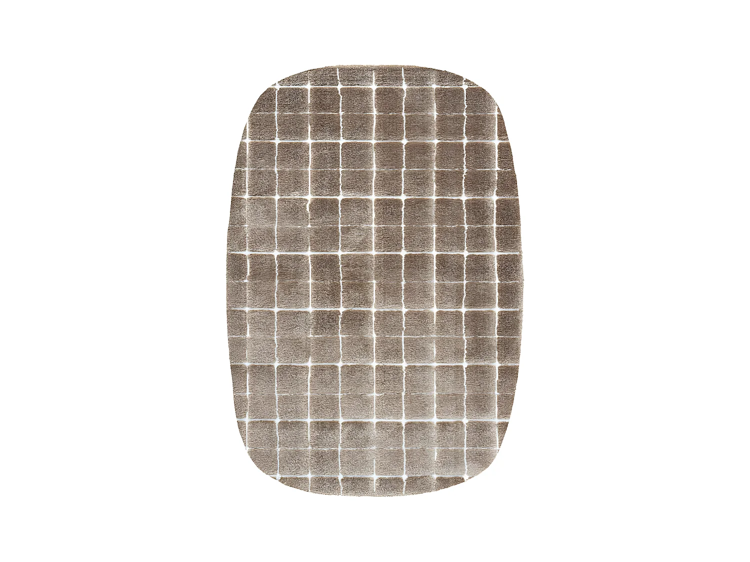 Byron V - Tapis contemporain ovale -  Brun - 200x290cm