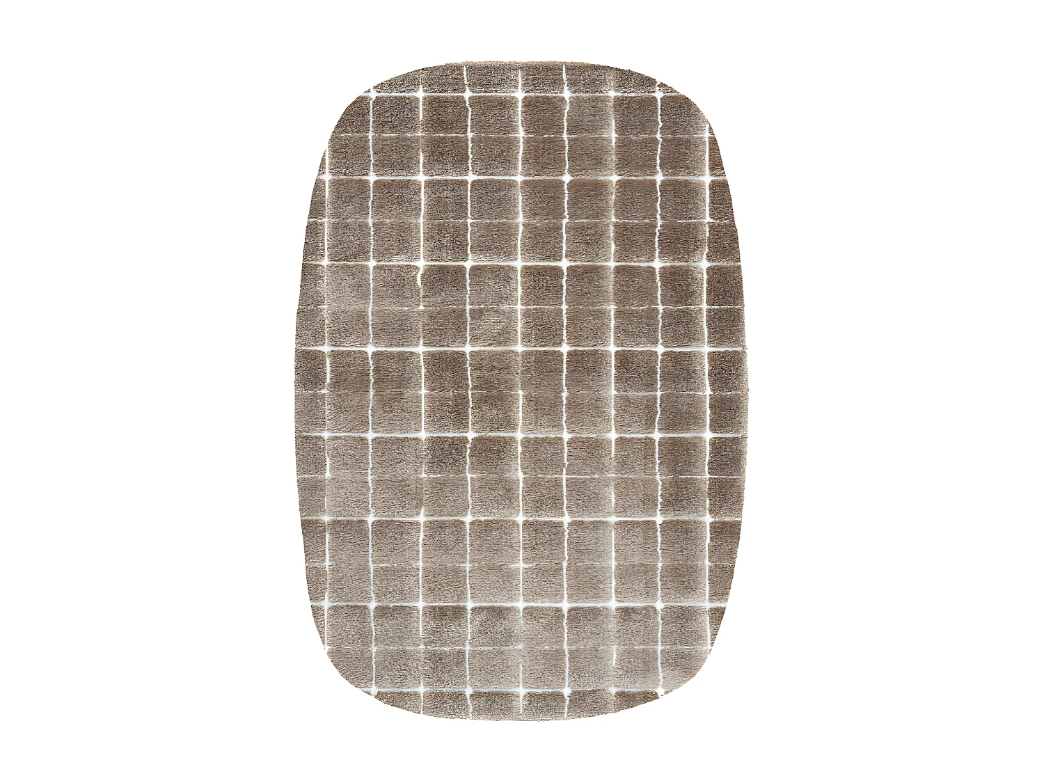Byron V - Tapis contemporain ovale -  Brun - 200x290cm