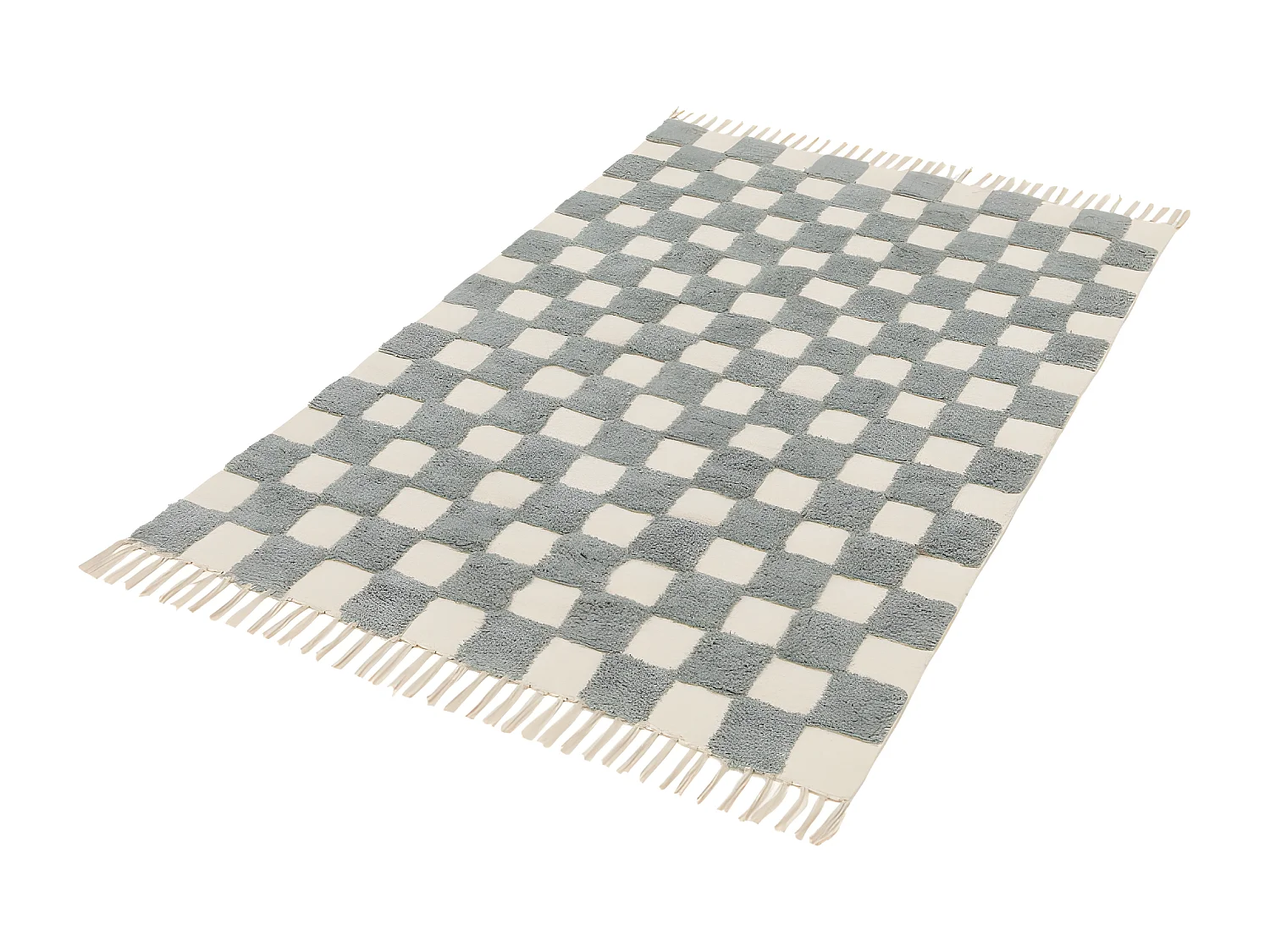 Dam - Tapis damiers -  Bleu aqua - 120x170cm