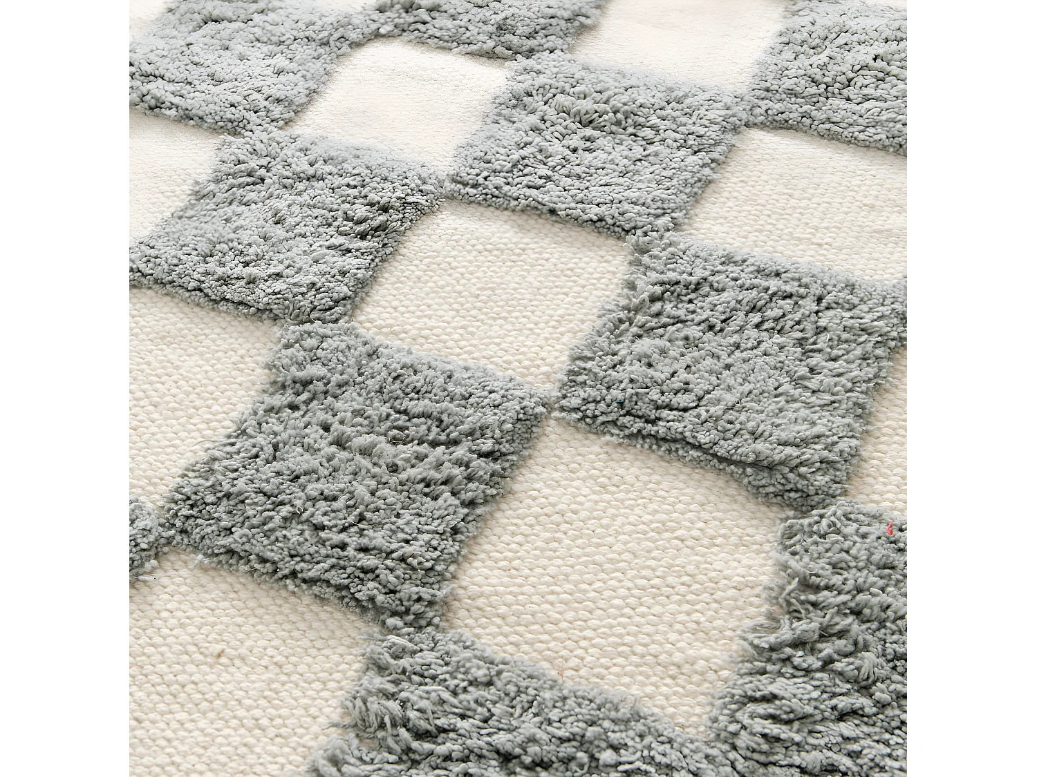 Dam - Tapis damiers -  Bleu aqua - 120x170cm