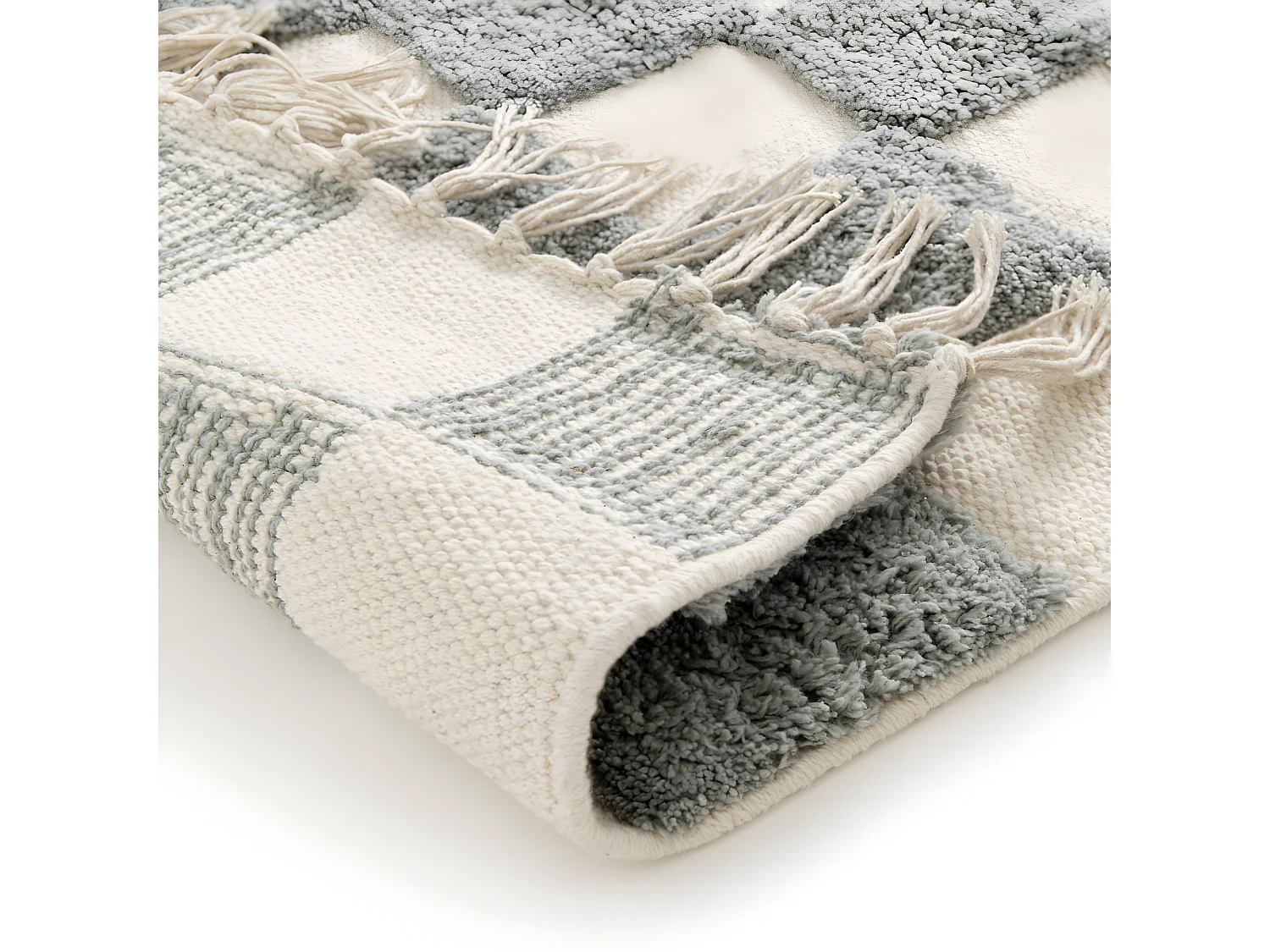 Dam - Tapis damiers -  Bleu aqua - 120x170cm