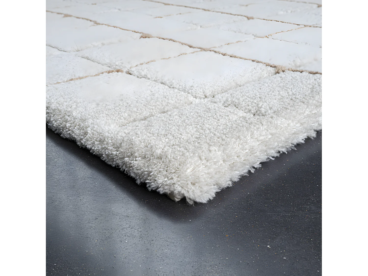 Byron III - Tapis contemporain -  Écru - 160x230cm