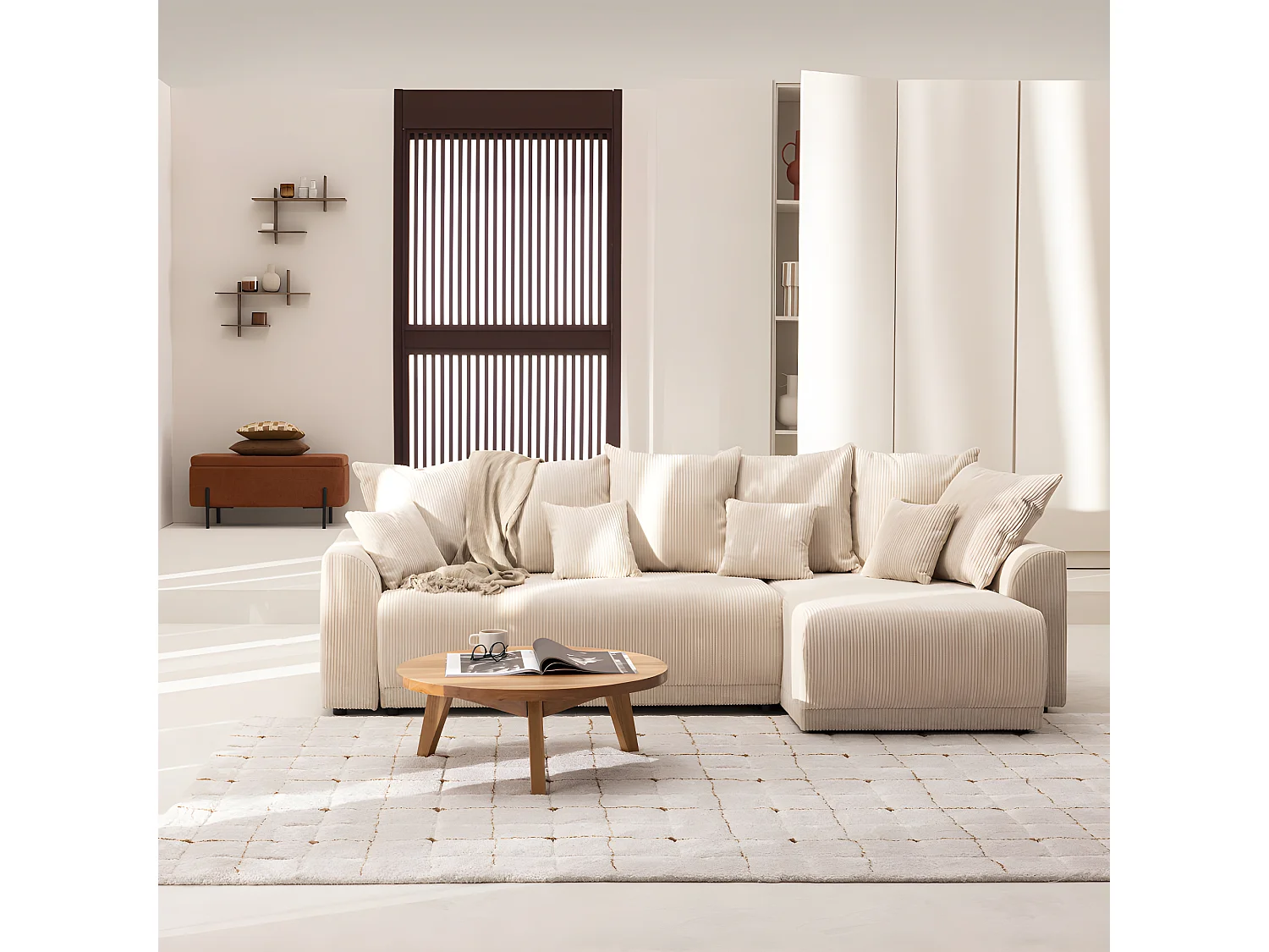 Byron III - Tapis contemporain -  Écru - 133x195cm