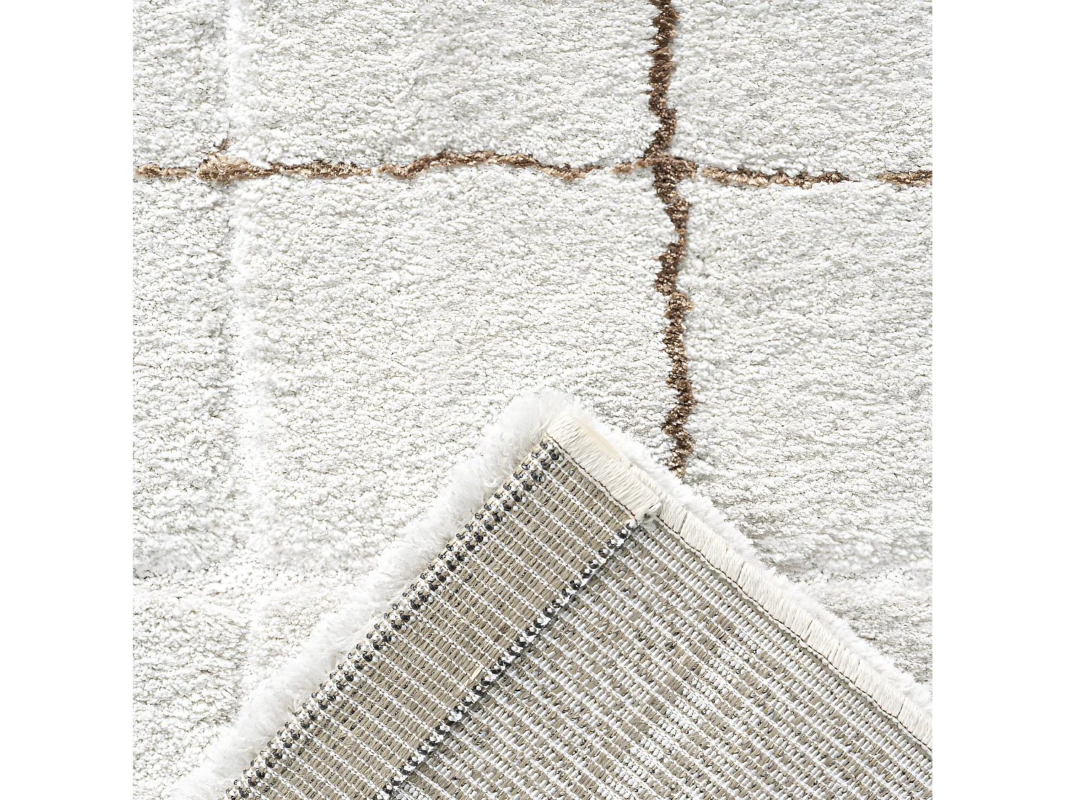 Byron III - Tapis contemporain -  Écru - 133x195cm