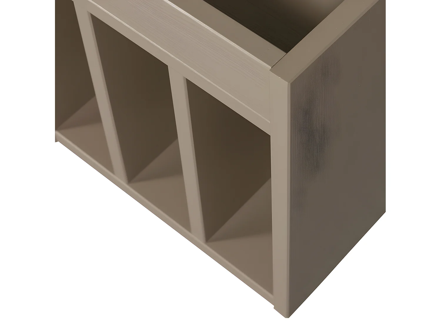 Turner - Meuble de rangement vinyles en bois - Beige