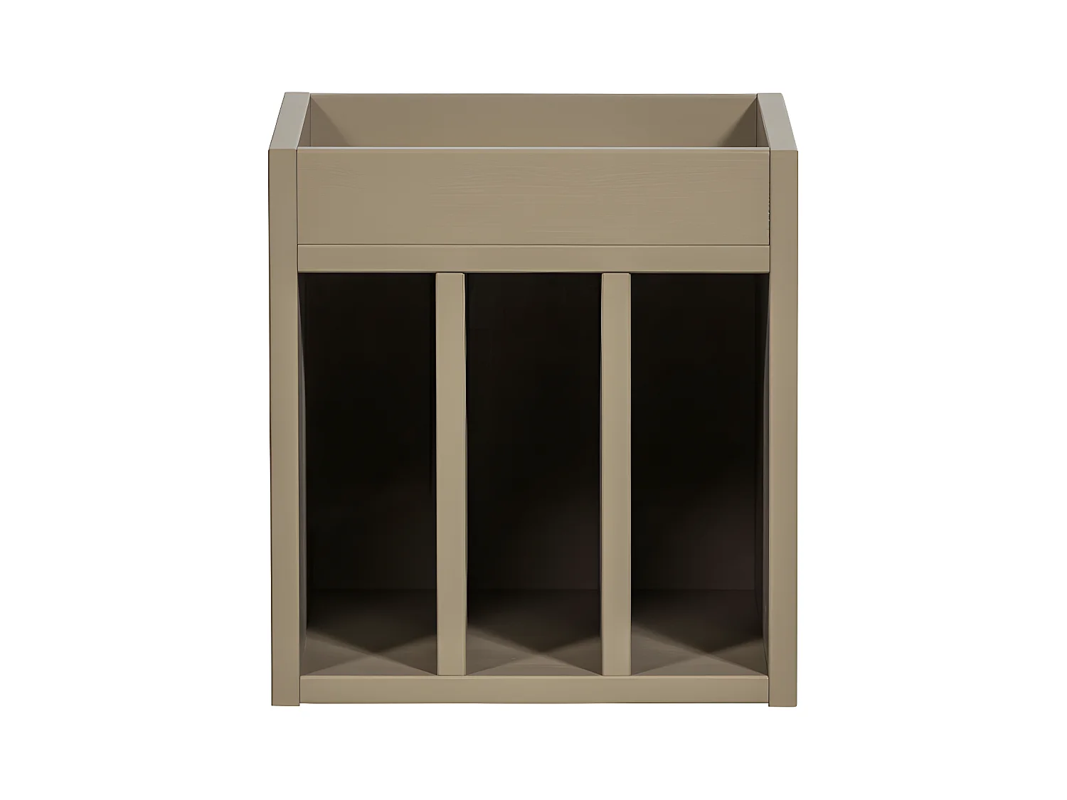 Turner - Meuble de rangement vinyles en bois - Beige