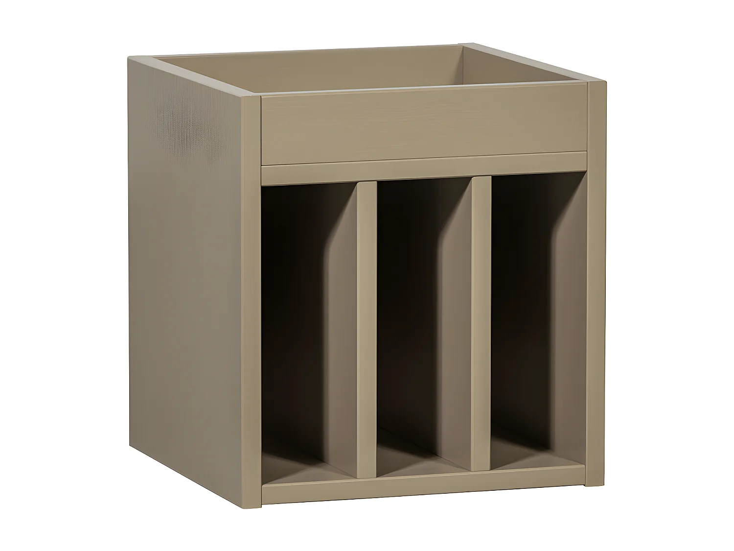 Turner - Meuble de rangement vinyles en bois - Beige