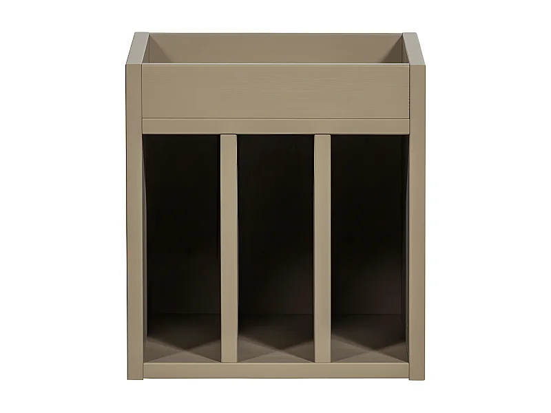 Turner - Meuble de rangement vinyles en bois - Beige
