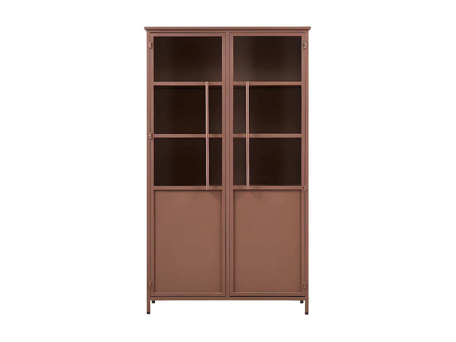 Exhibit - Vitrine 2 portes en métal H170cm - Terracotta