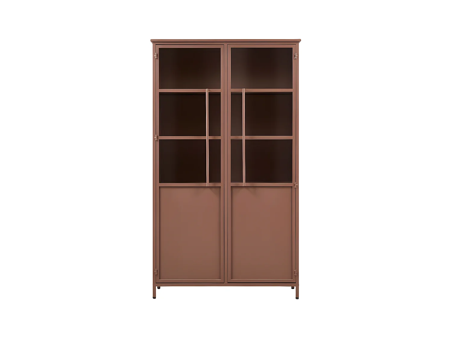 Exhibit - Vitrine 2 portes en métal H170cm - Terracotta