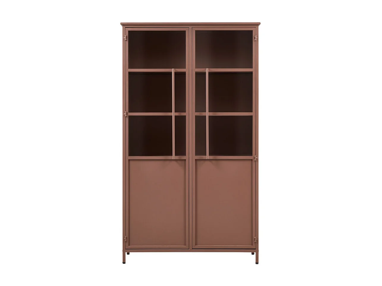 Exhibit - Vitrine 2 portes en métal H170cm - Terracotta