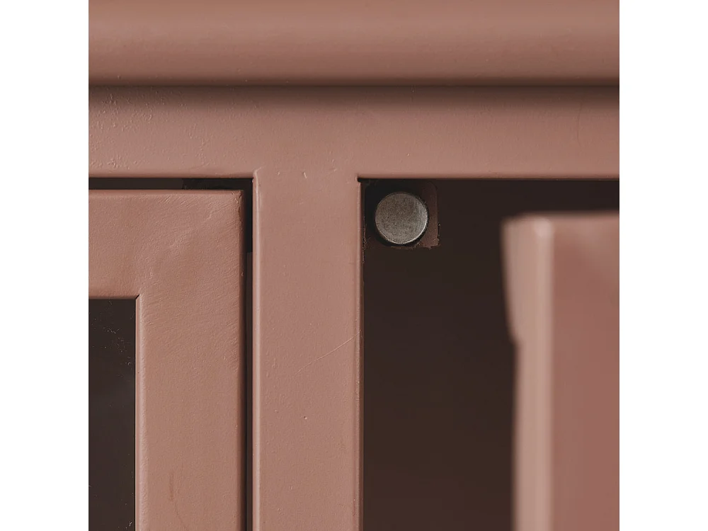 Exhibit - Vitrine 2 portes en métal H170cm - Terracotta