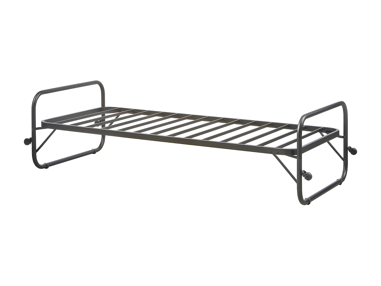 Lucy - Lit en métal pliable 90x200cm - Noir