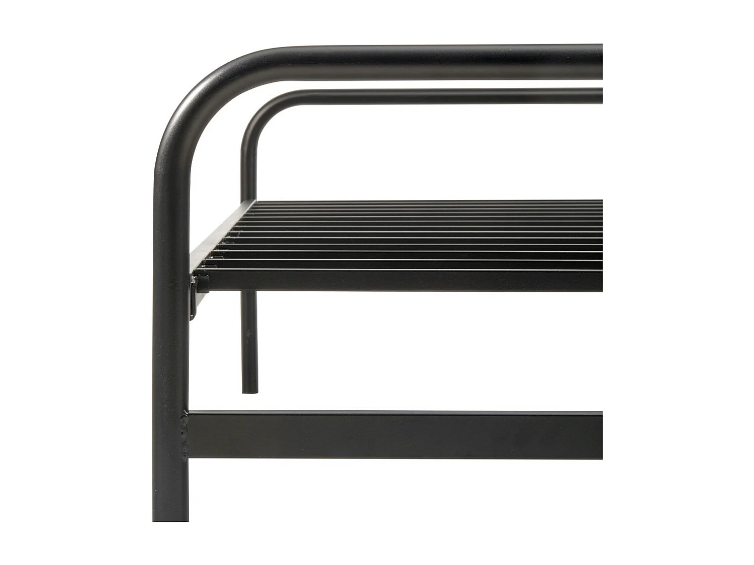 Lucy - Lit en métal pliable 90x200cm - Noir