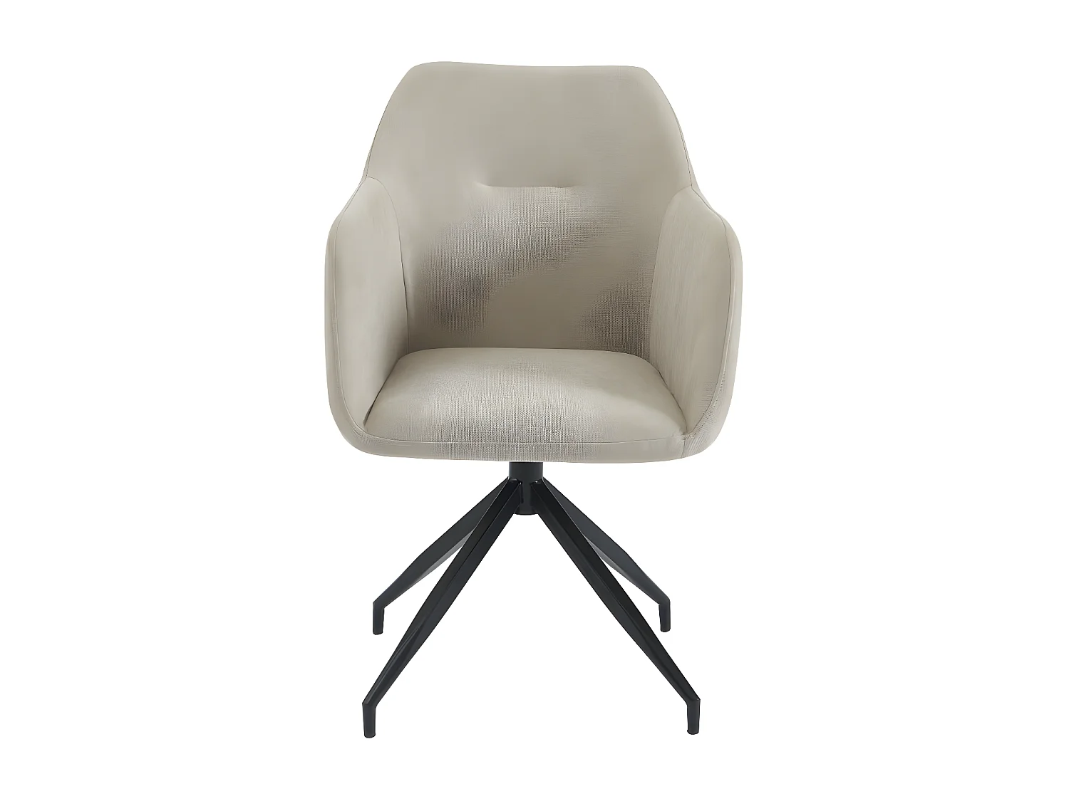 Nate - Chaise de bureau en velours et métal - Beige