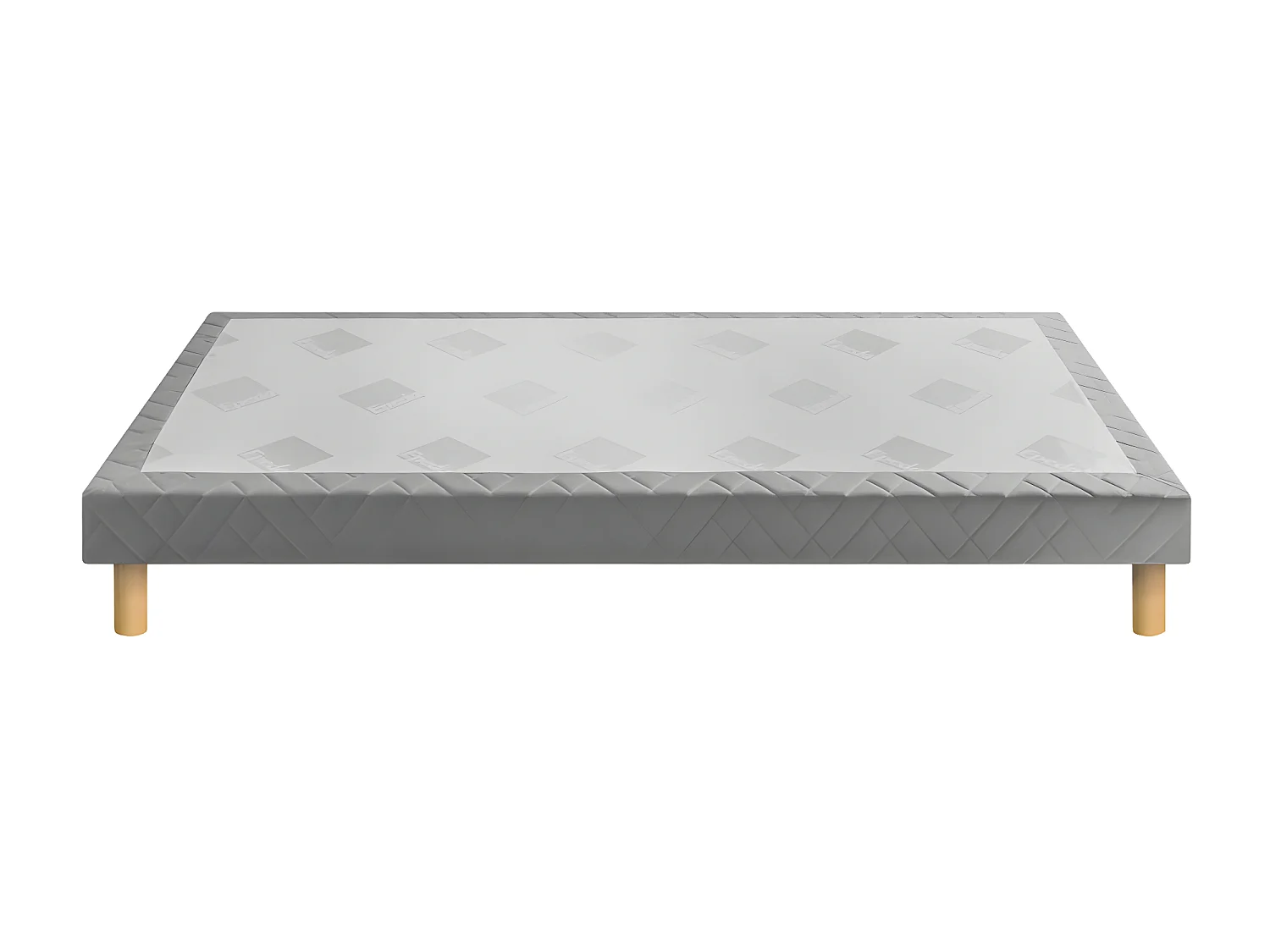 Médium Egérie - Sommier tapissier 90x190cm : Couleur - Gris