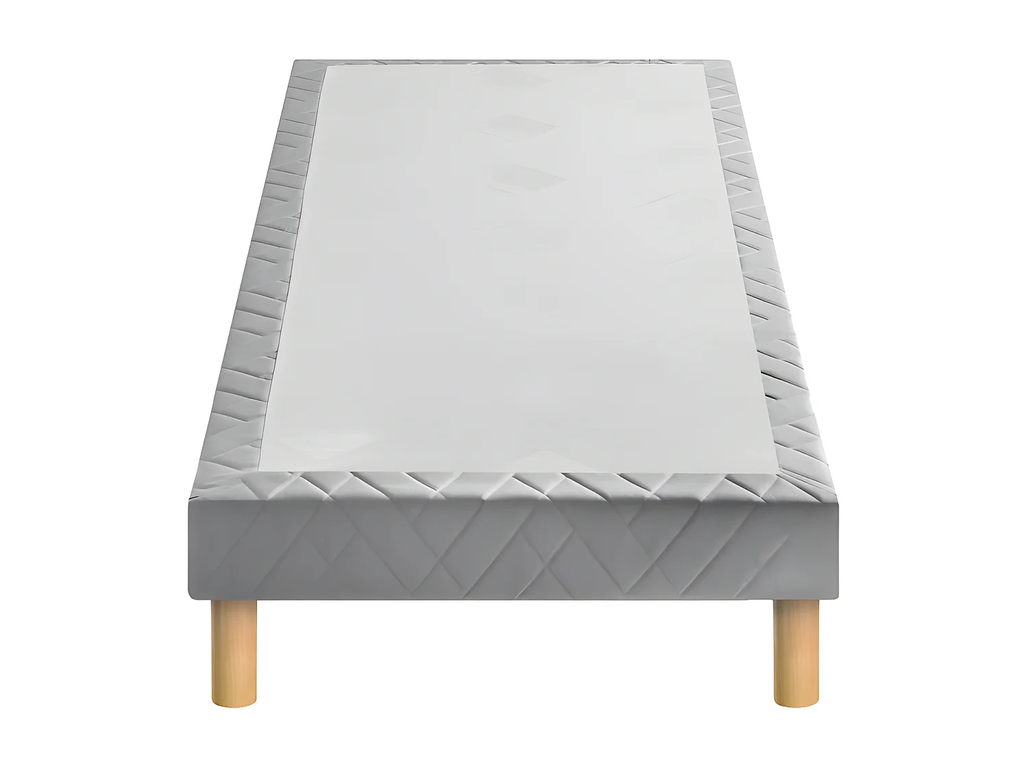 Médium Egérie - Sommier tapissier 90x190cm : Couleur - Gris