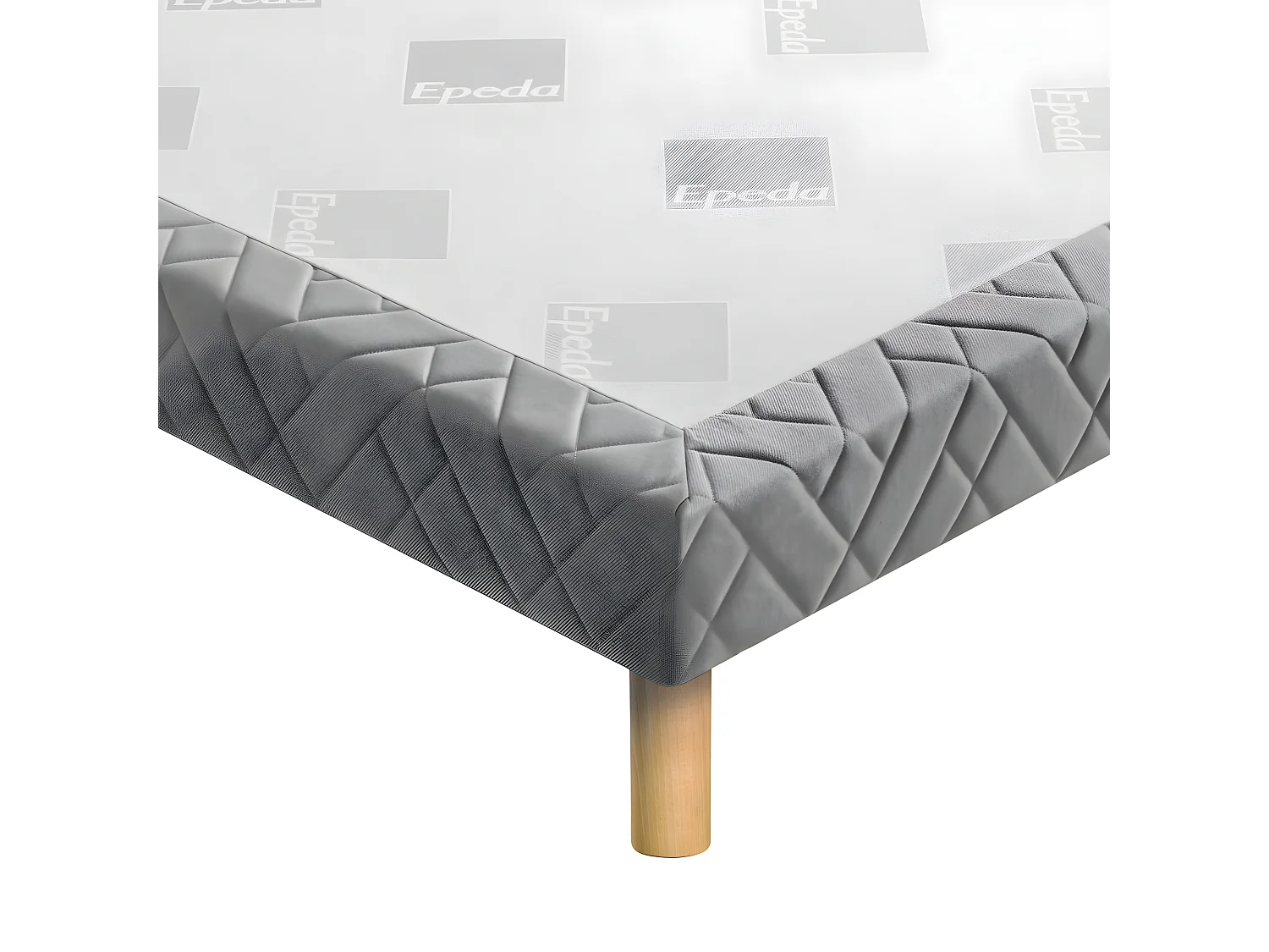 Médium Egérie - Sommier tapissier 90x190cm : Couleur - Gris
