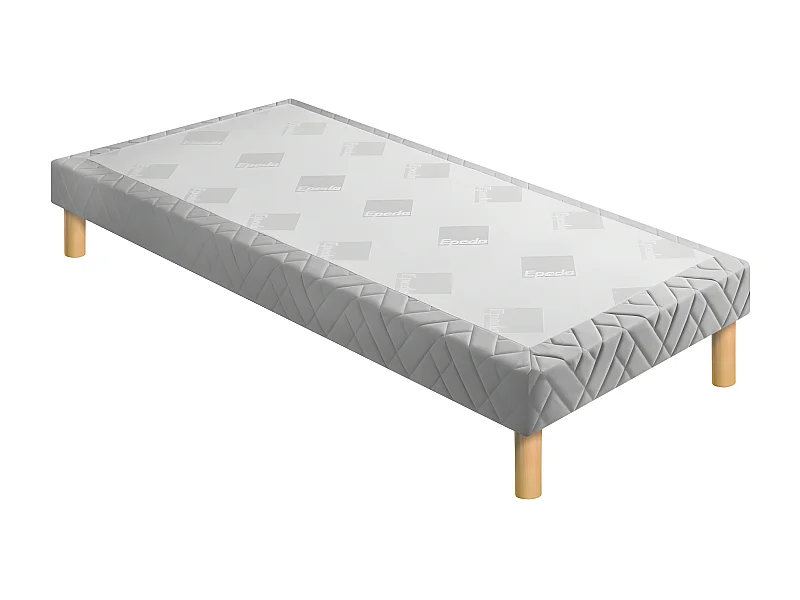 Médium Egérie - Sommier tapissier 90x190cm : Couleur - Gris