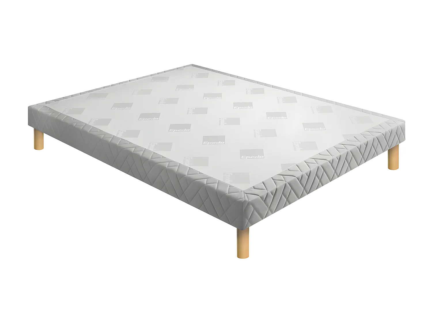 Médium Egérie - Sommier tapissier 160x200cm : Couleur - Gris