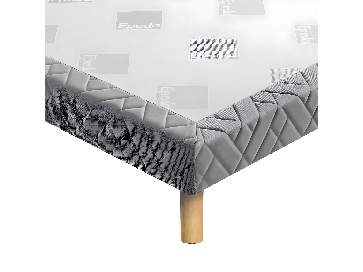 Médium Egérie - Sommier tapissier 160x200cm : Couleur - Gris