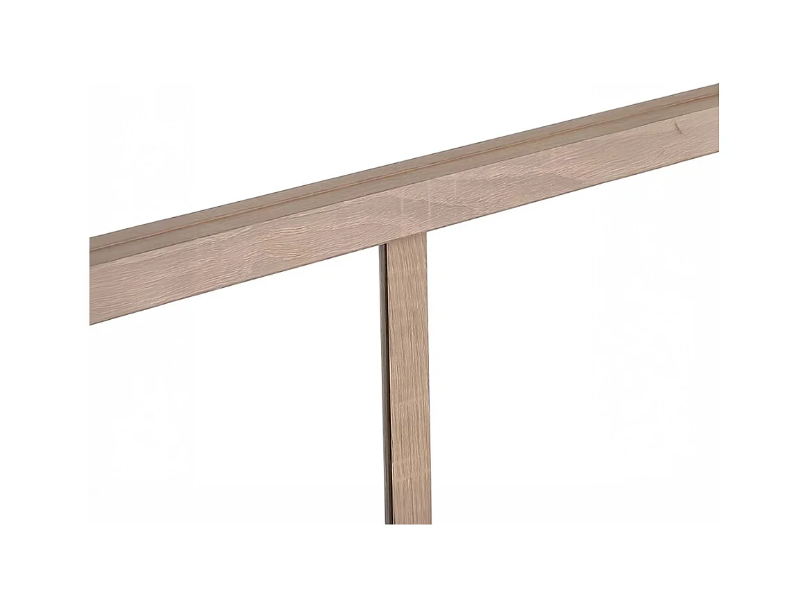 Hjørne-skillevegg i pulverlakkert aluminium - B150 x L150 x H105 - Lys natur - BAYVIEW