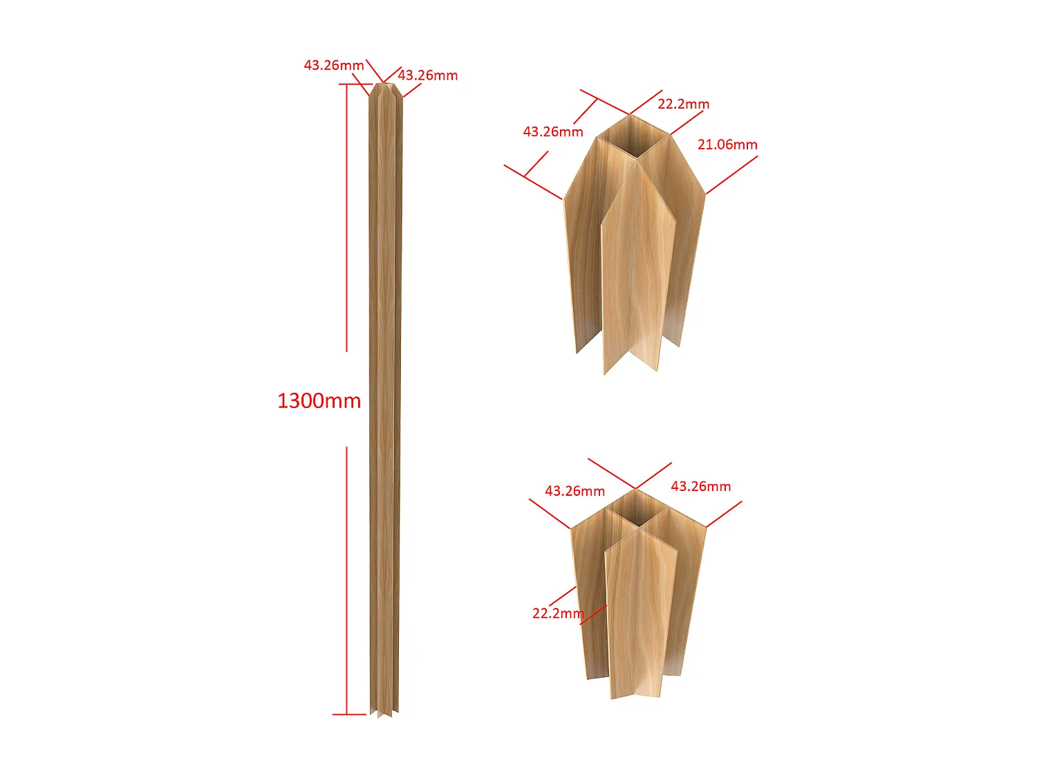 Hjørnevæg i termocoated aluminium - B150 x B150 x H130 - Lys naturlig - BAYVIEW