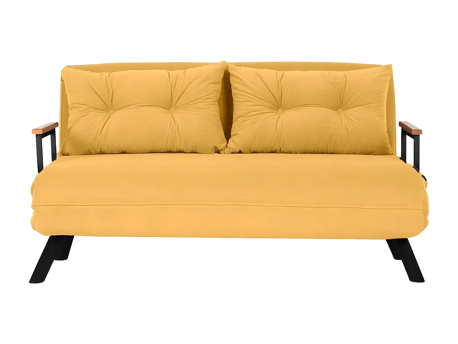 Canapé 2 places convertible en tissu Sando