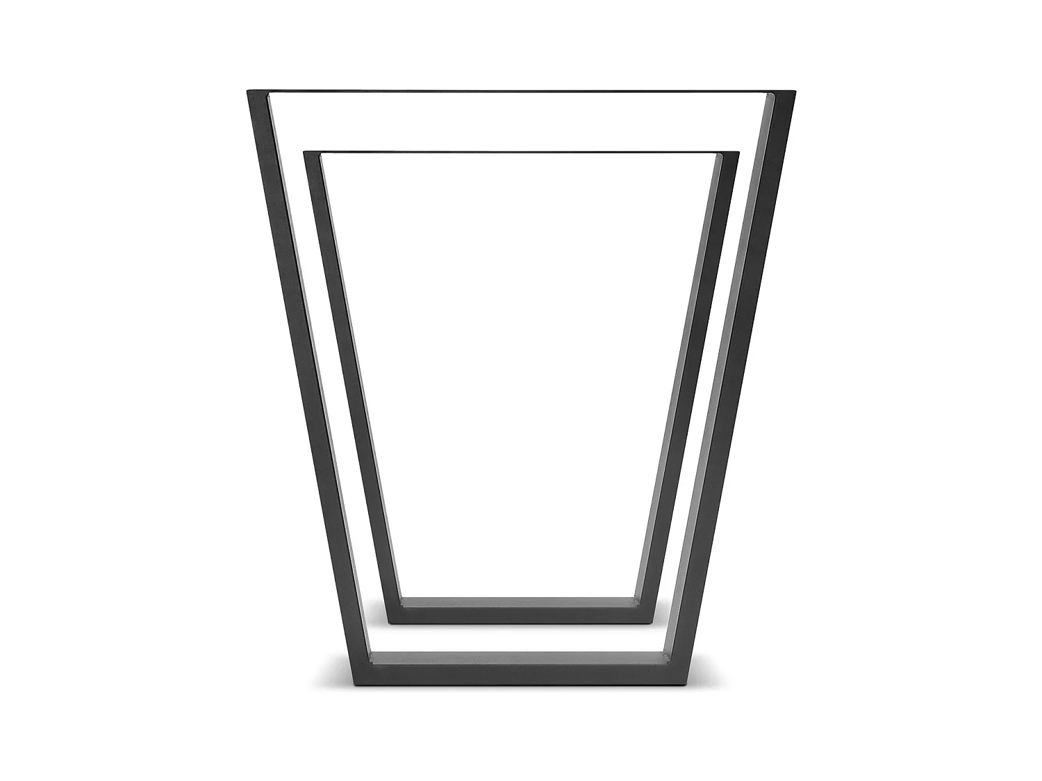 Jeu de 2 pieds de table à manger - Trapezoid, colour noir