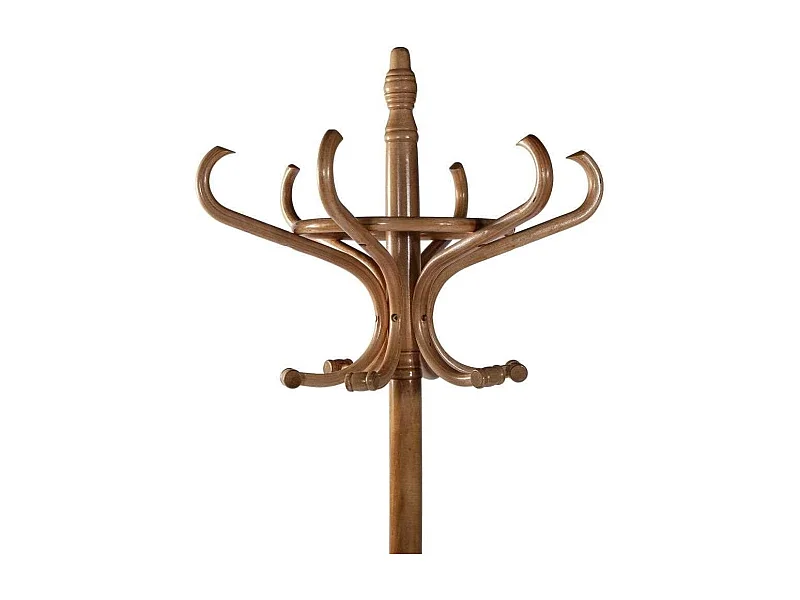 Brauner Standgarderobenständer aus Holz, 53x39x187hcm