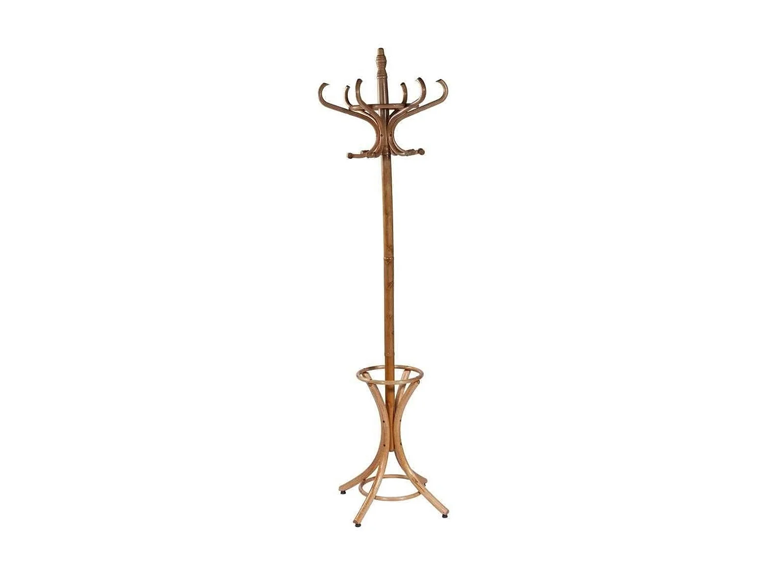 Appendiabiti da terra in legno naturale chiaro 53x39x187hcm