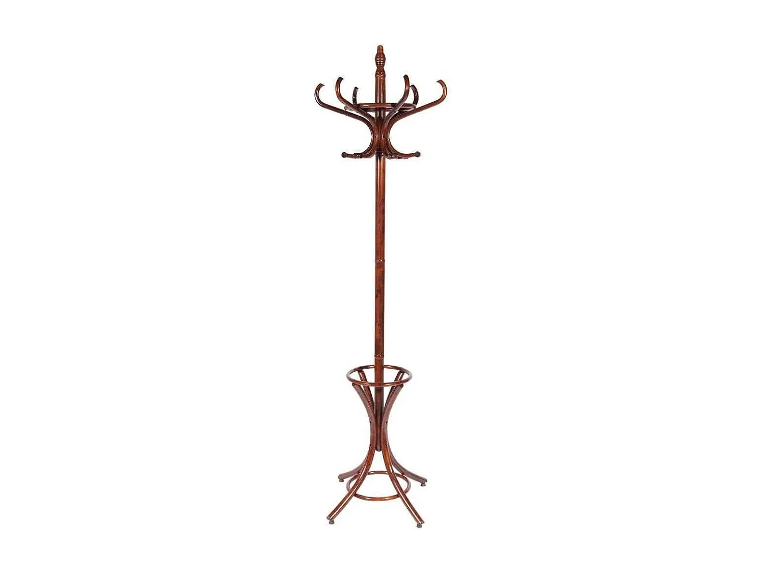 Appendiabiti da terra in legno marrone 53x39x187hcm