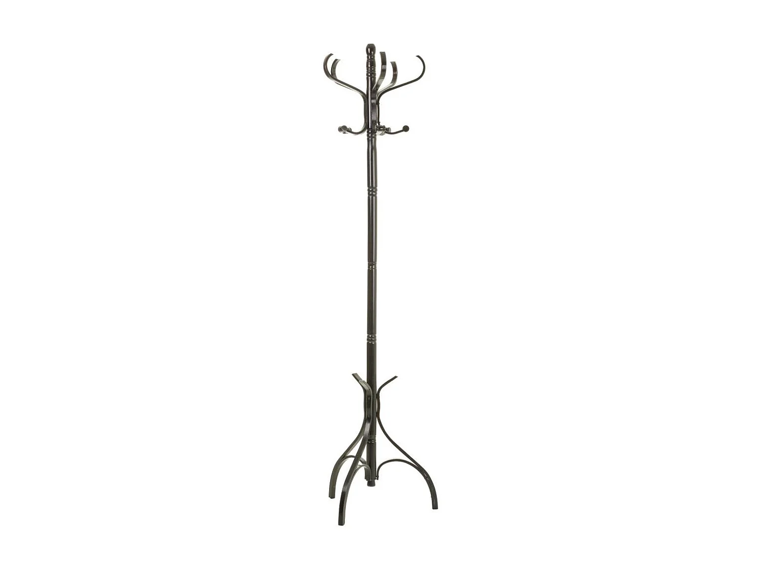 Appendiabiti da terra in legno Nero 45x45x182h