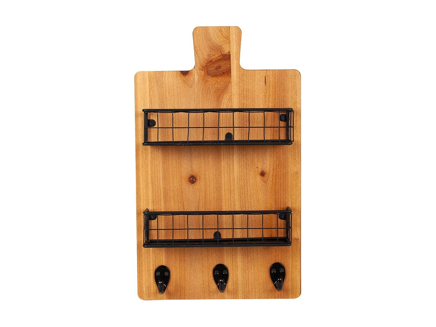 Appendiabiti con ripiani in legno e metallo marrone 23x6,5x38,5h