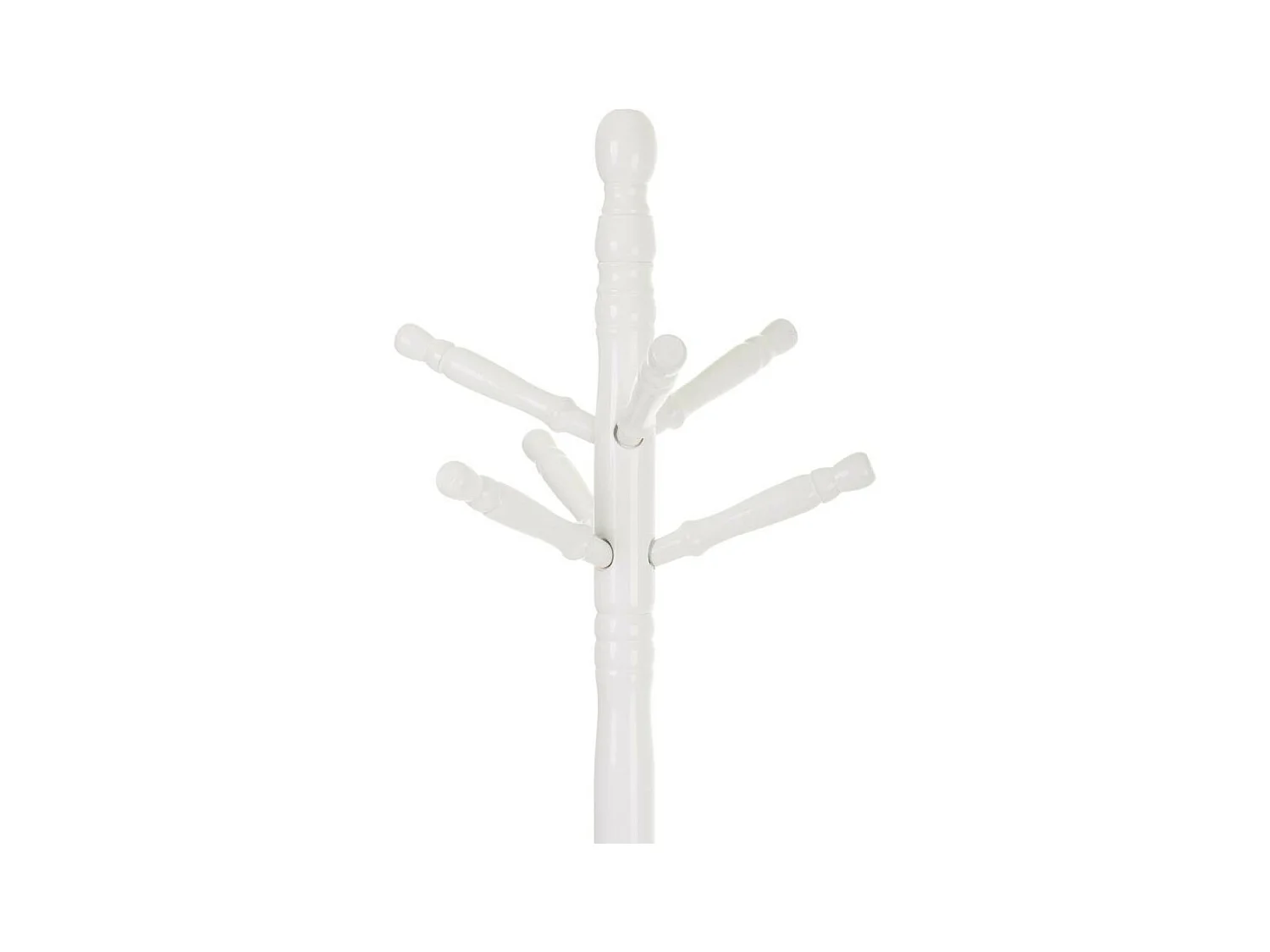 Porte-manteau sur pied en bois blanc 44x44x172h