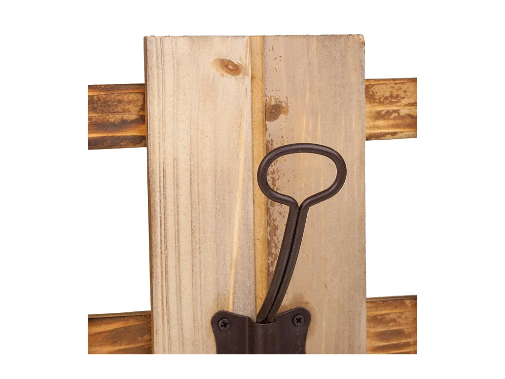 Portabito in legno con 5 ganci 60x10x23h