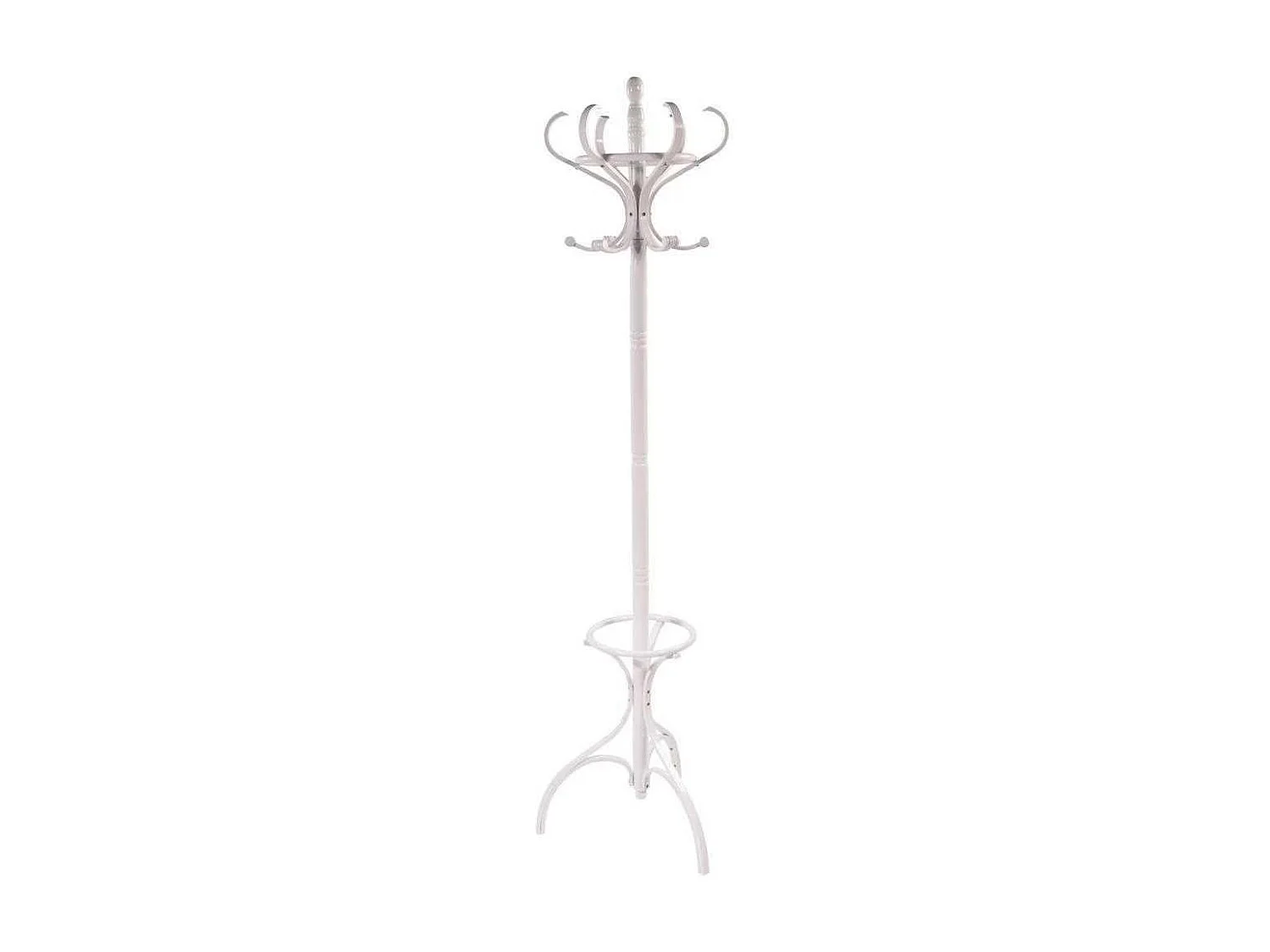 Appendiabiti da terra in legno bianco 31x44x179hcm